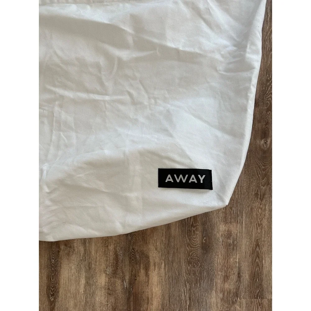 Away Travel  XL tote bag White Dust Cover Cotton Fabric Zipper 11x24x20